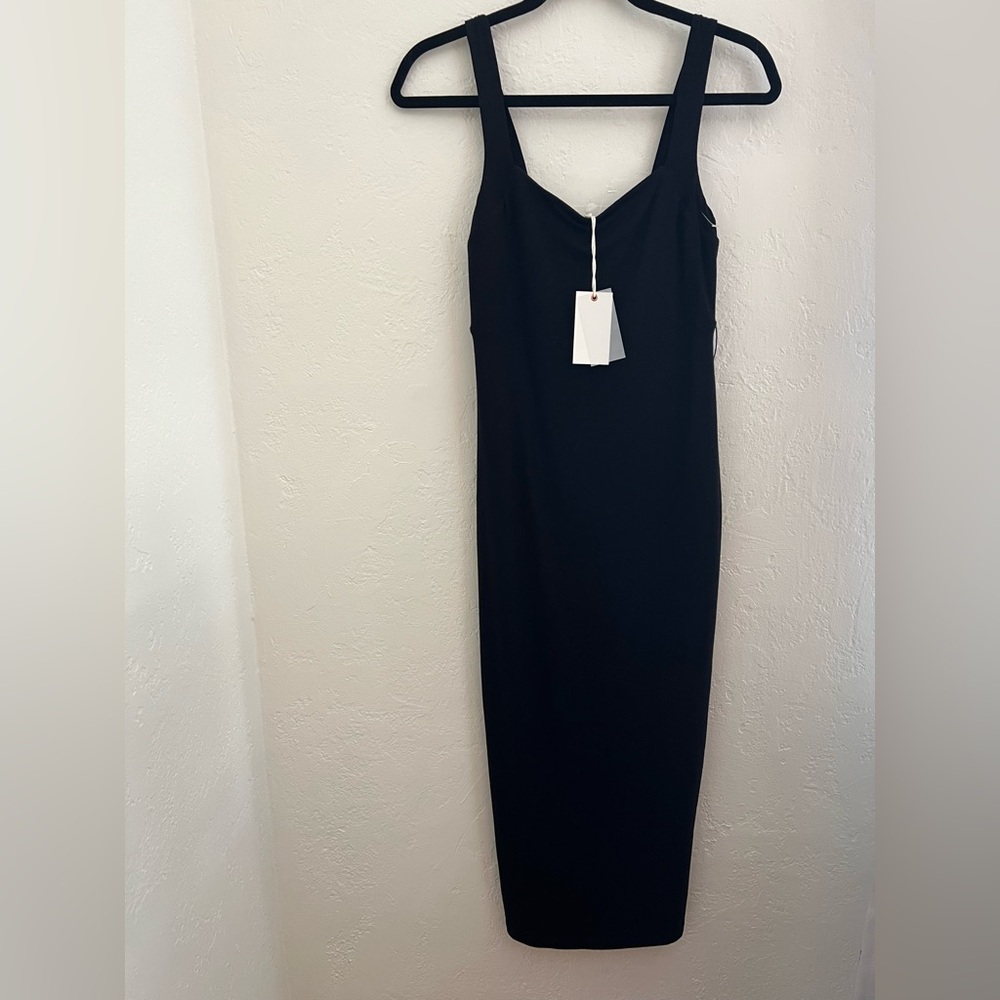 NWT Good American Black Sleeveless Dress small